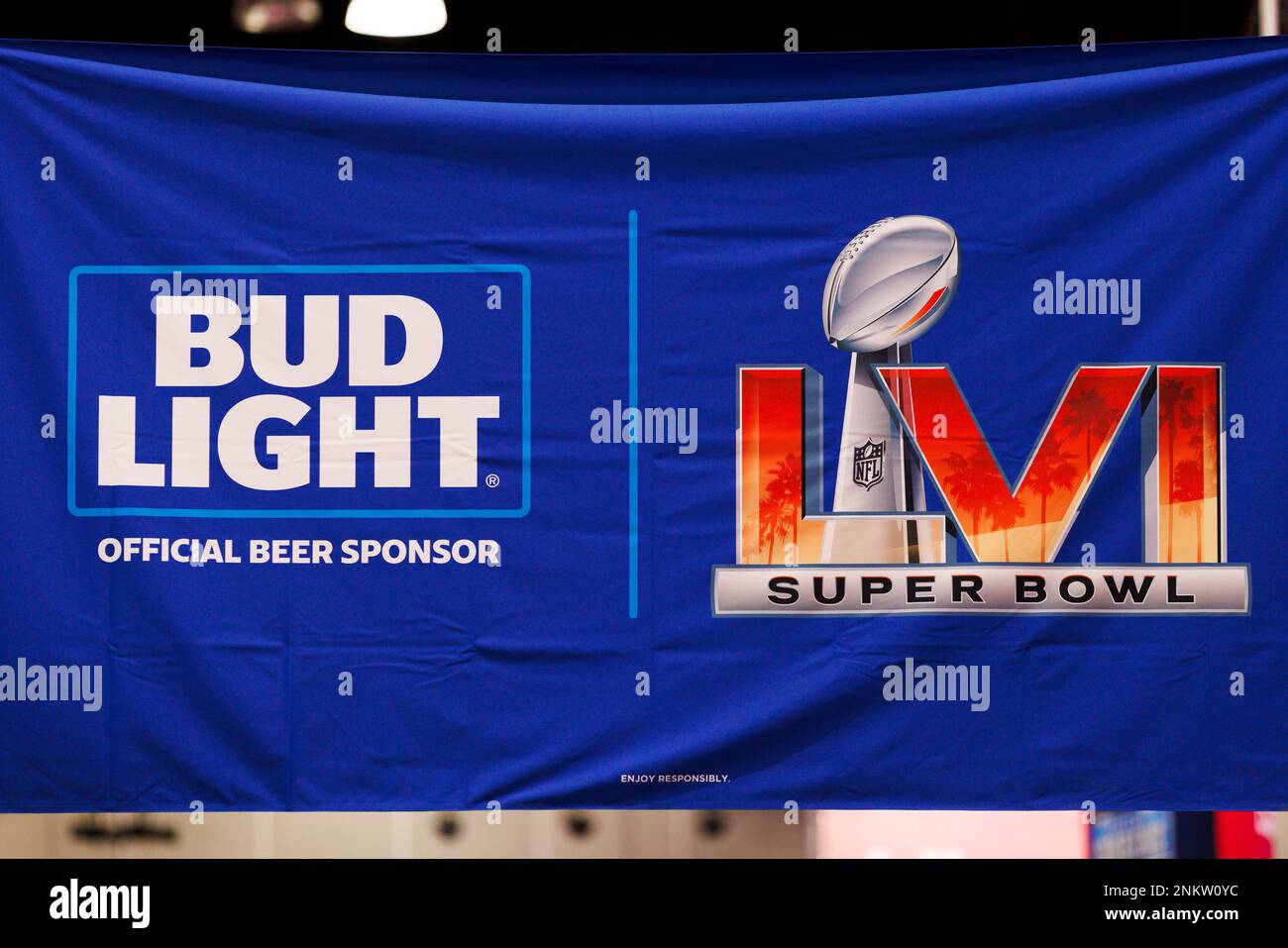 LOS ANGELES, CA FEBRUARY 08 Detail view of the Bud Light and Super