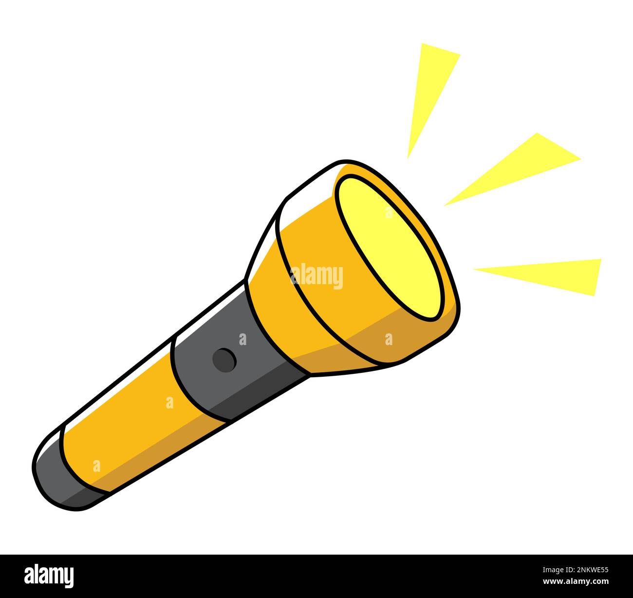Doodle illustration of a flashlight Stock Photo Alamy