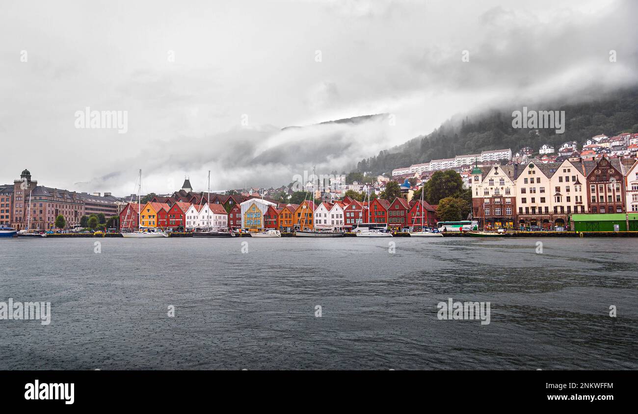 Die Stadt Bergen in Norwegen Stock Photo