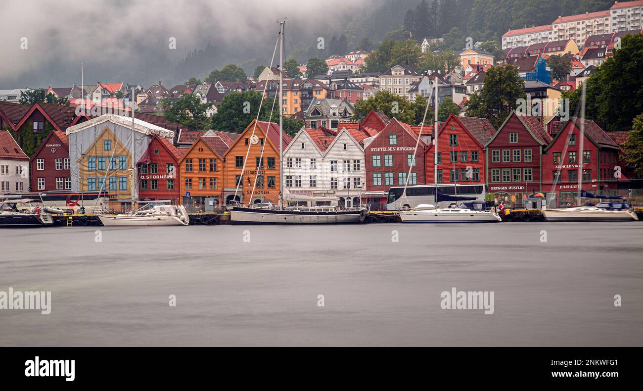 Die Stadt Bergen in Norwegen Stock Photo