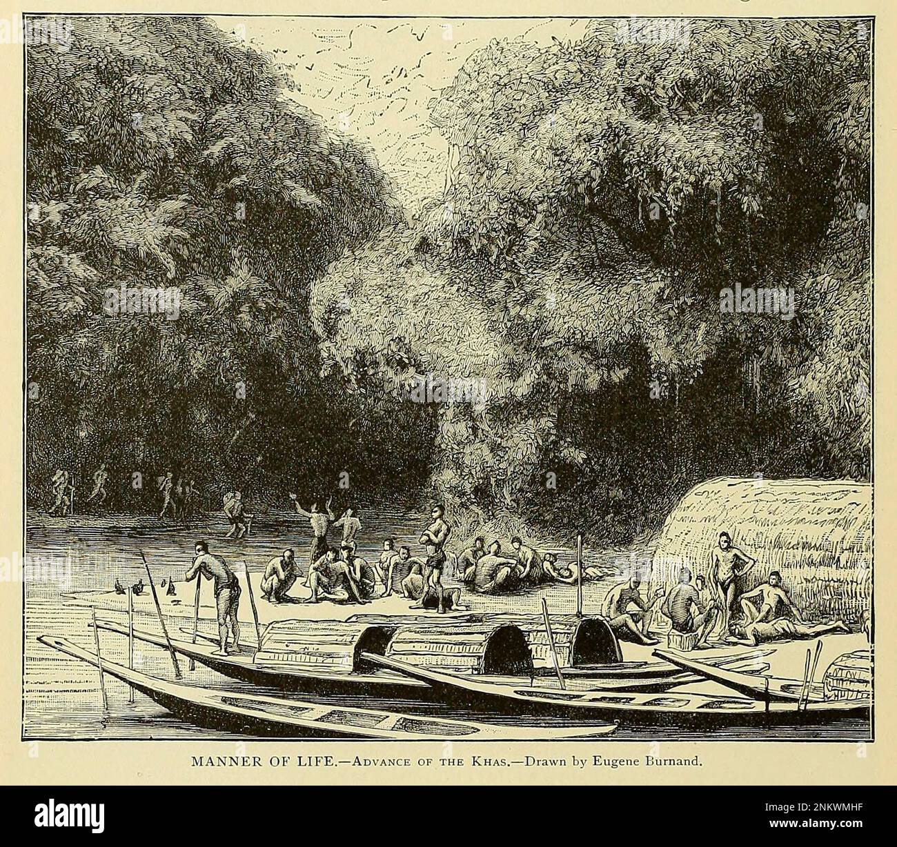 Manner of Life Advance of the Khas Drawn by Eugene Burnard The Brown Races Malayo-Mongoloids from Cyclopedia universal history : embracing the most complete and recent presentation of the subject in two principal parts or divisions of more than six thousand pages by John Clark Ridpath, 1840-1900 Publication date 1895 Publisher Boston : Balch Bros. Volume 6 History of Man and Mankind Stock Photo