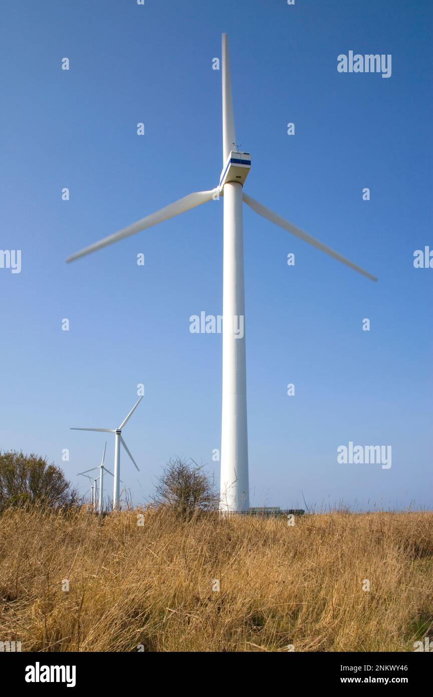 warrington onshore wind farm in cumbria Stock Photo