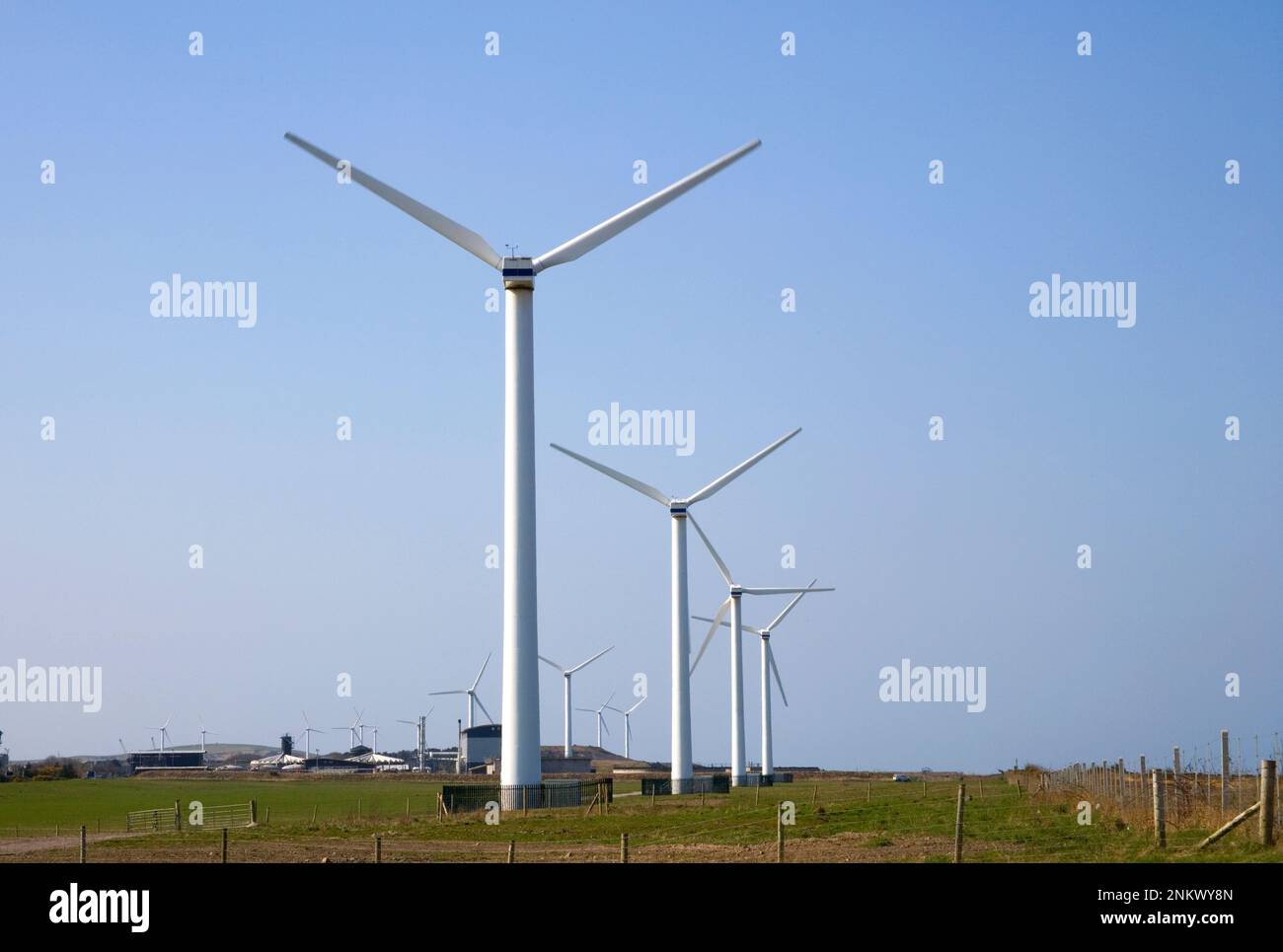warrington onshore wind farm in cumbria Stock Photo