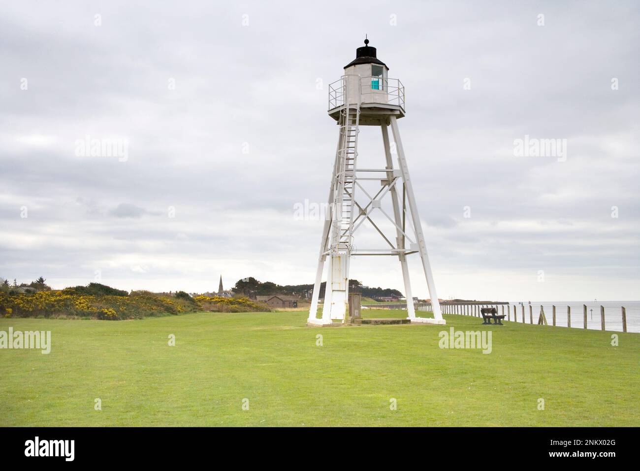 east cote lighthouse silloth on the cumbria coast Stock Photo