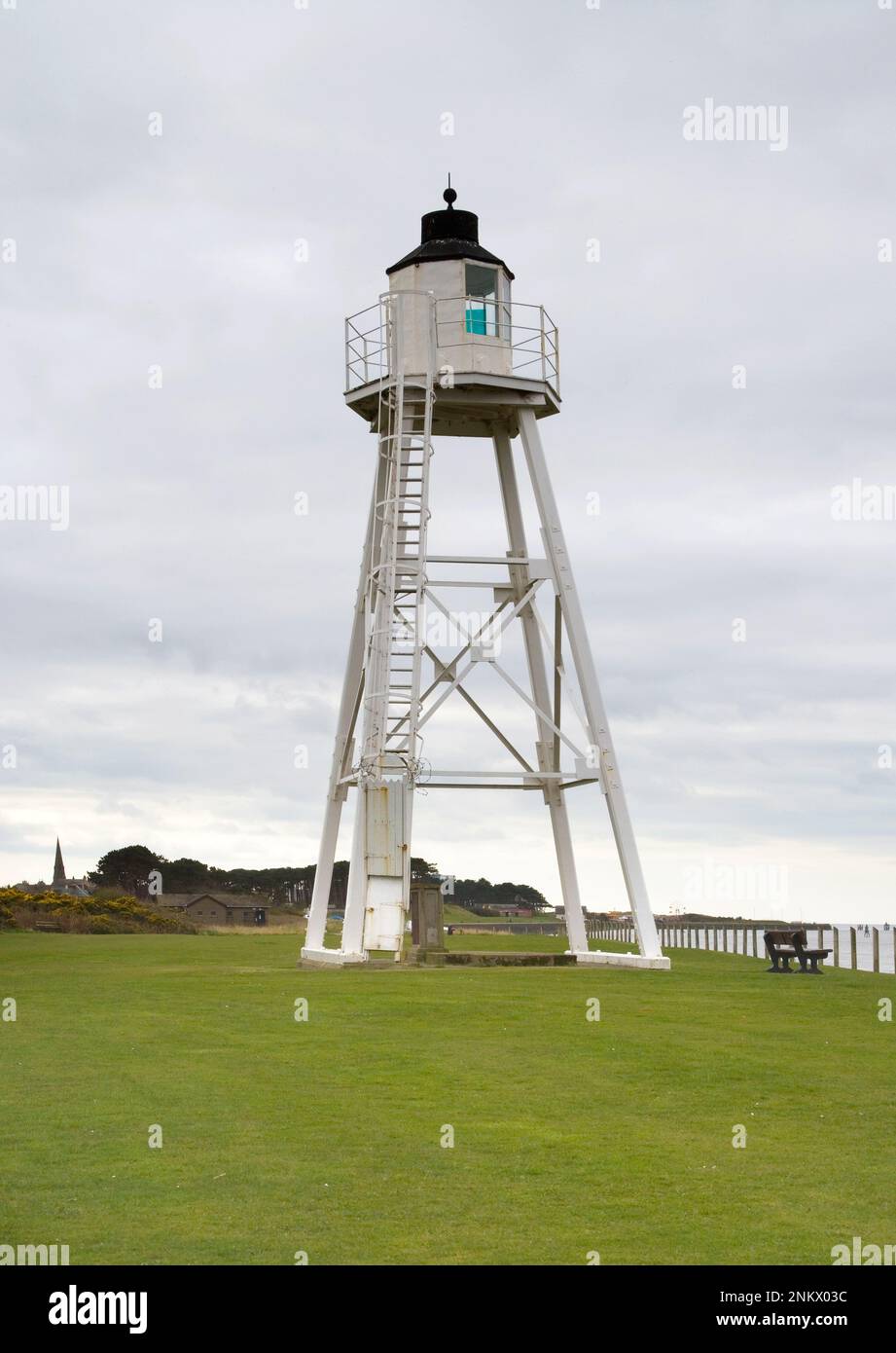 east cote lighthouse silloth on the cumbria coast Stock Photo