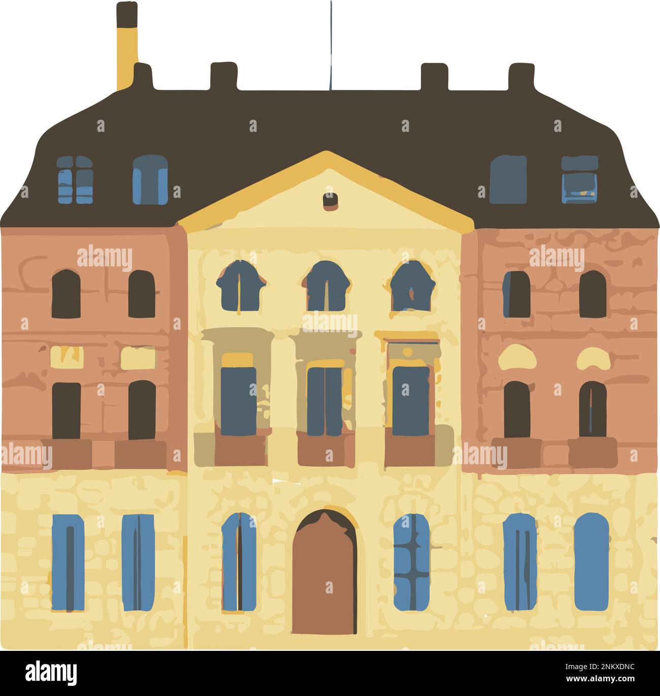 Old design house Stock Vector Images - Alamy
