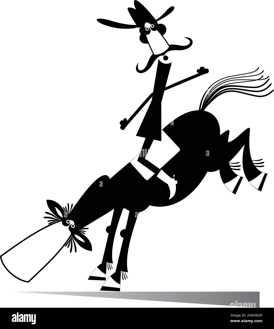 Cartoon Horseless Rodeo Rodeo festival Stock Vector Images - Alamy