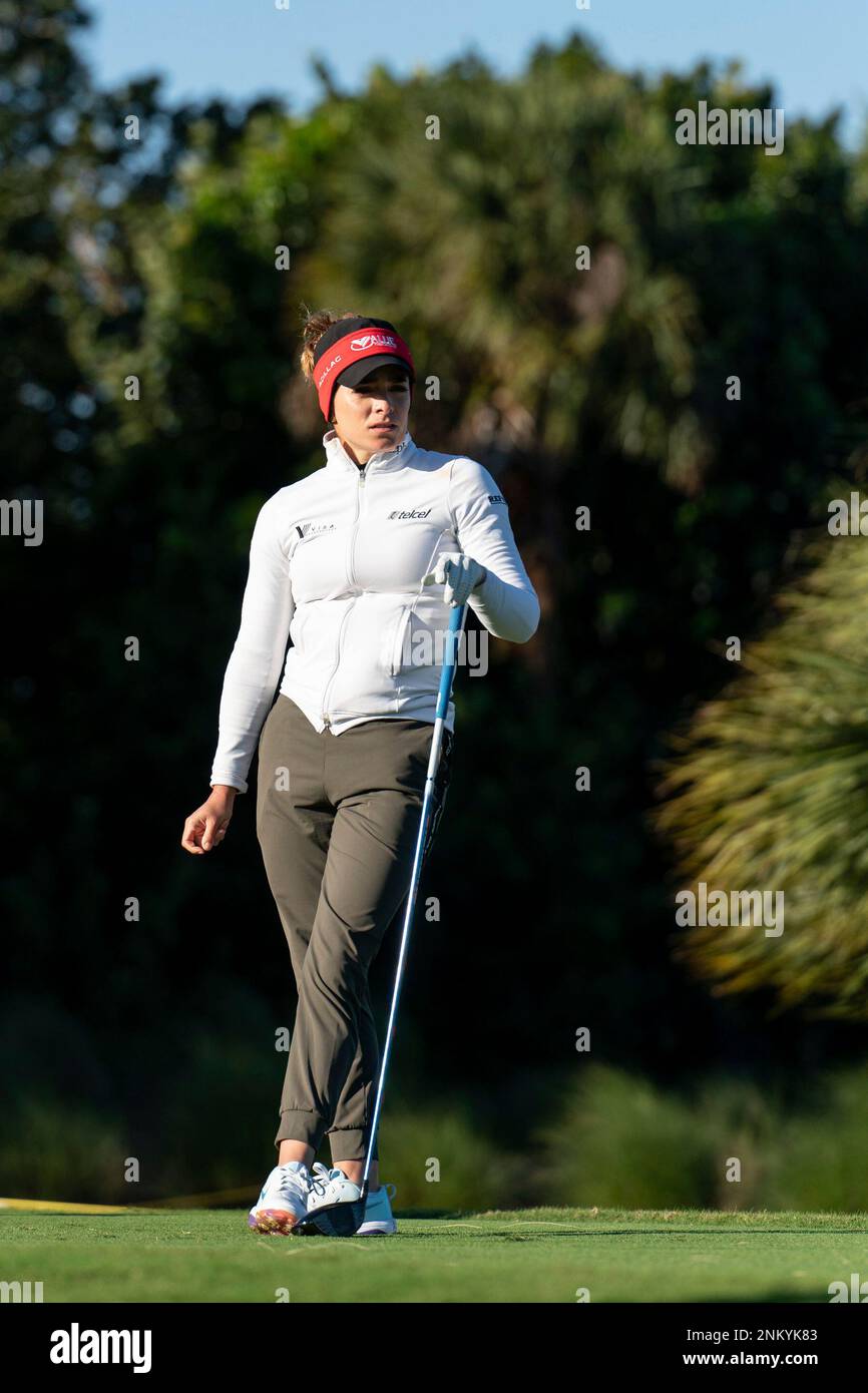 BOCA RIO, FL - JANUARY 29: Gaby Lopez (MEX) hits a tee shot on the ...