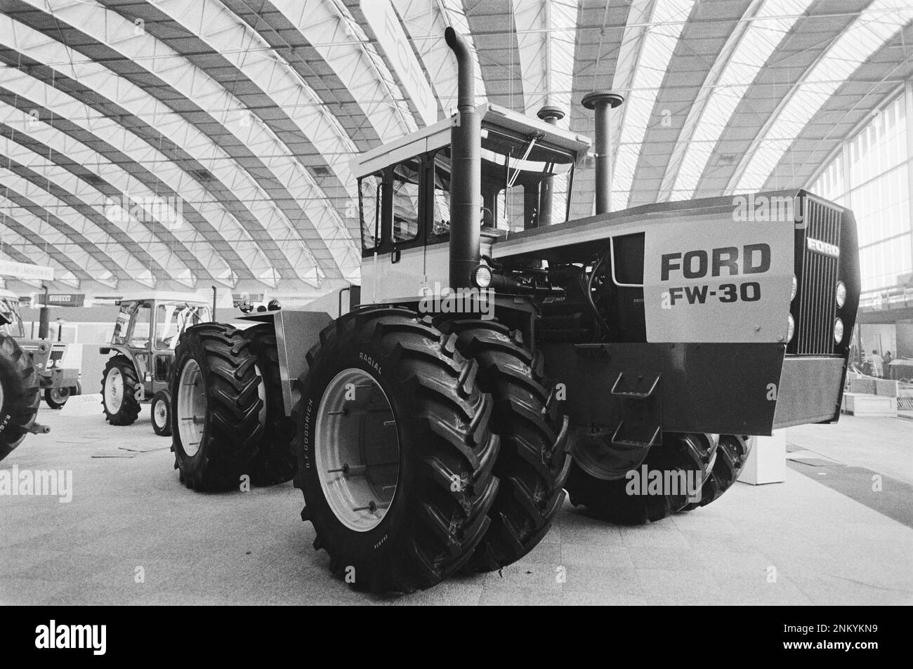 Netherlands History Agriculture RAI 1980; modern Ford FW30 tractor ca