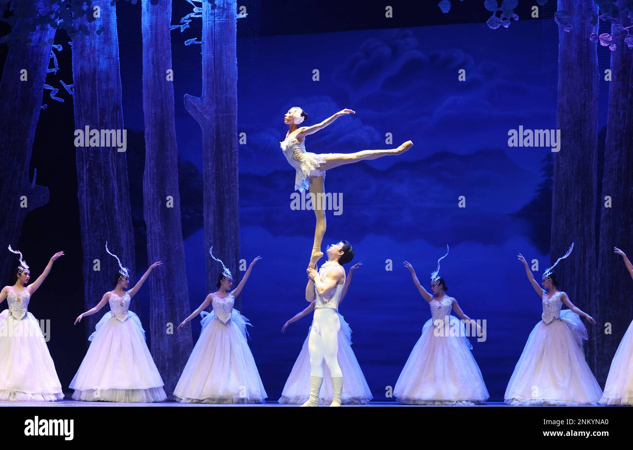 NANTONG, CHINA - FEBRUARY 24, 2023 - Acrobatic ballet Swan Lake is ...