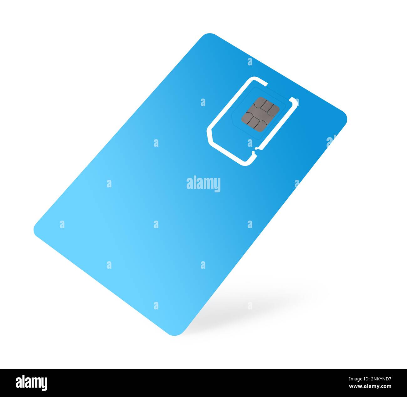 Light blue SIM card isolated on white Stock Photo - Alamy