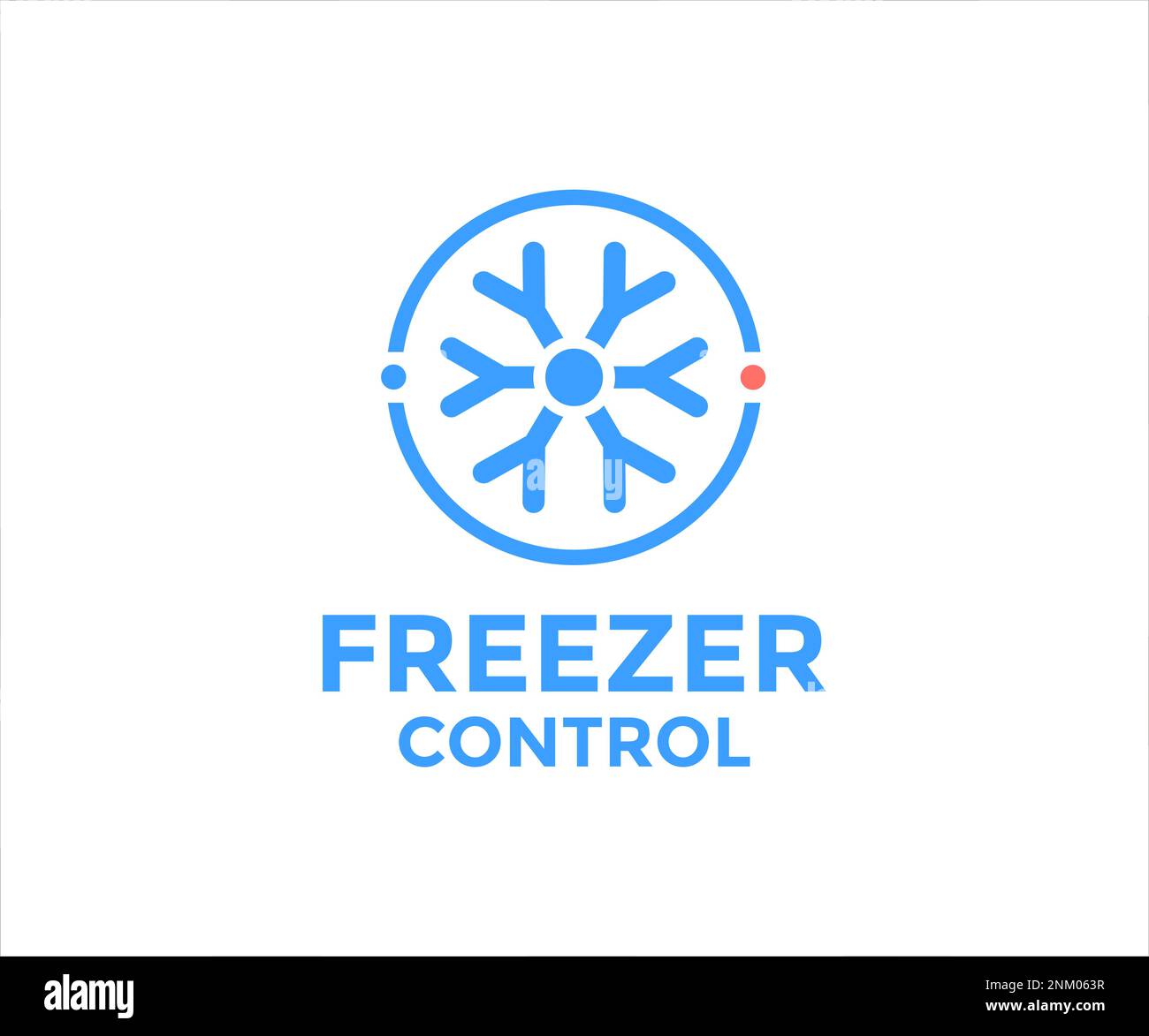 Freezer control icon logo design. Conditioning car or house, snowflake, coolant vector design and illustration. Stock Vector