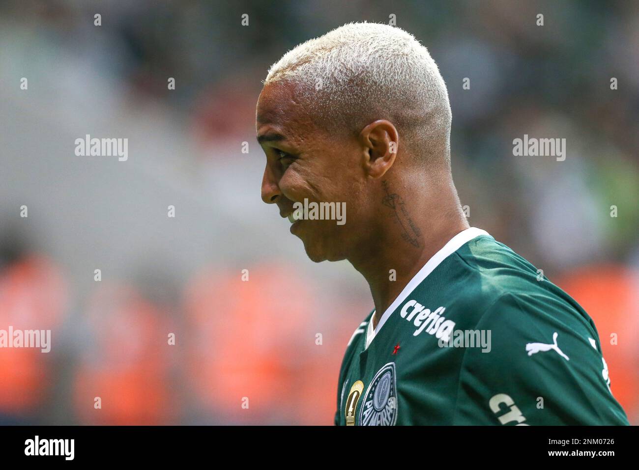 SP - Sao Paulo - 01/26/2022 - PAULISTA 2022, PALMEIRAS X PONTE PRETA - Rony  Palmeiras player celebrates his goal during a match against Ponte Preta at  the Arena Allianz Parque stadium