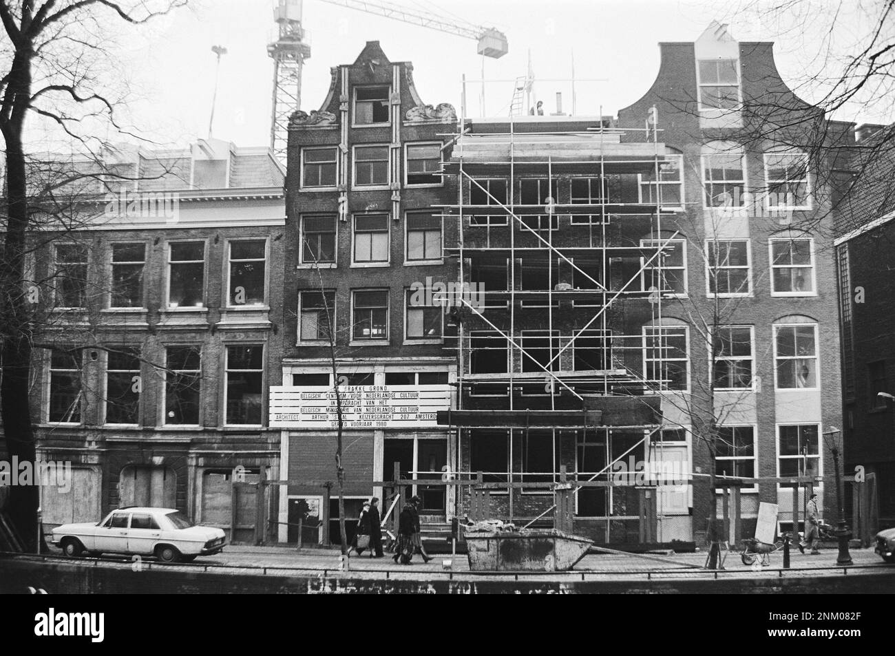 Netherlands History: (Scaffolding) Construction work being done on the