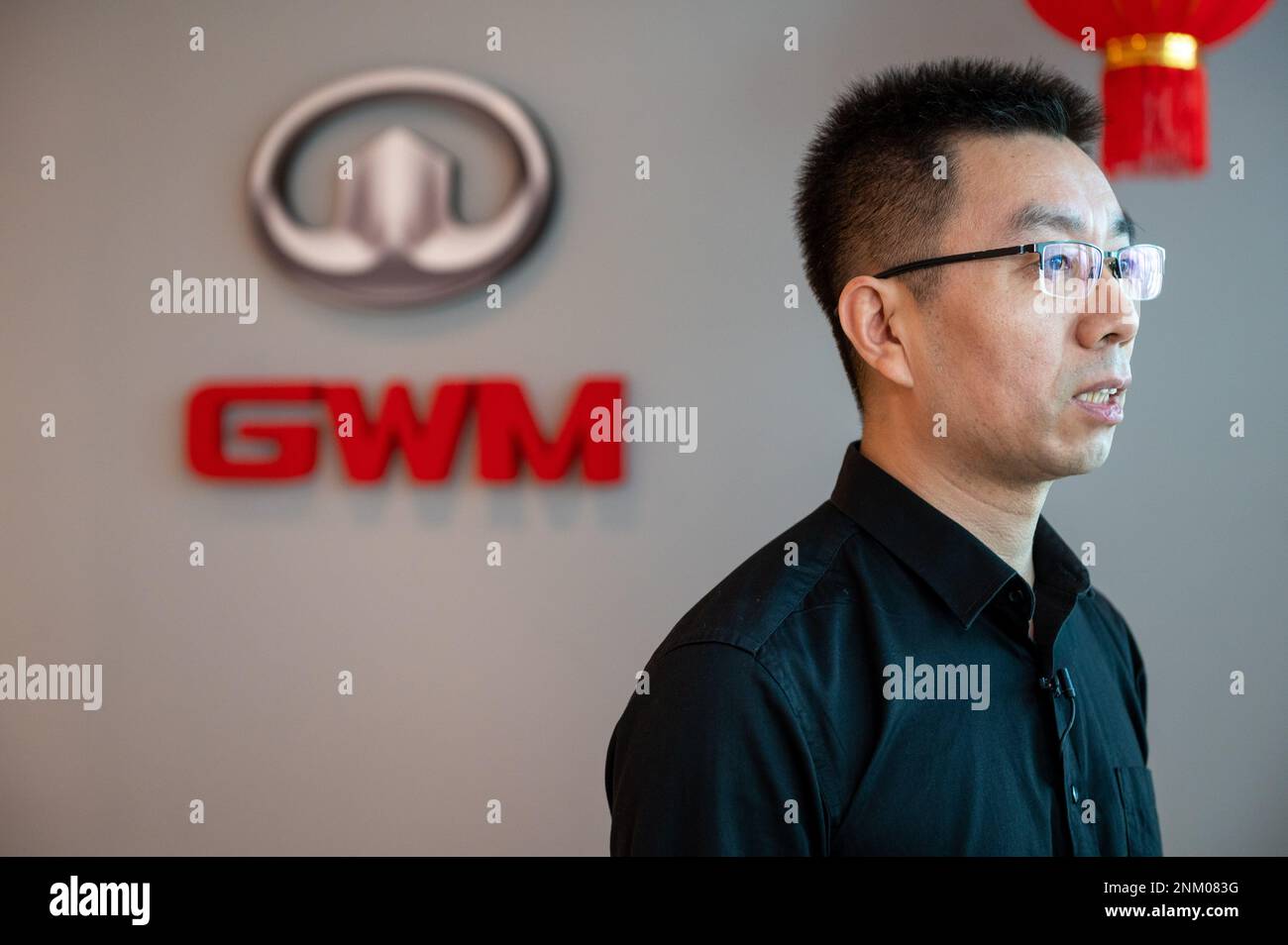Kuala Lumpur, Malaysia. 17th Feb, 2023. Cui Anqi, managing director of Great Wall Motor Sales Malaysia Sdn Bhd, speaks during an interview with Xinhua in Kuala Lumpur, Malaysia, Feb. 17, 2023. TO GO WITH 'Chinese EV makers help transform Malaysian automotive industry' Credit: Chong Voon Chung/Xinhua/Alamy Live News Stock Photo
