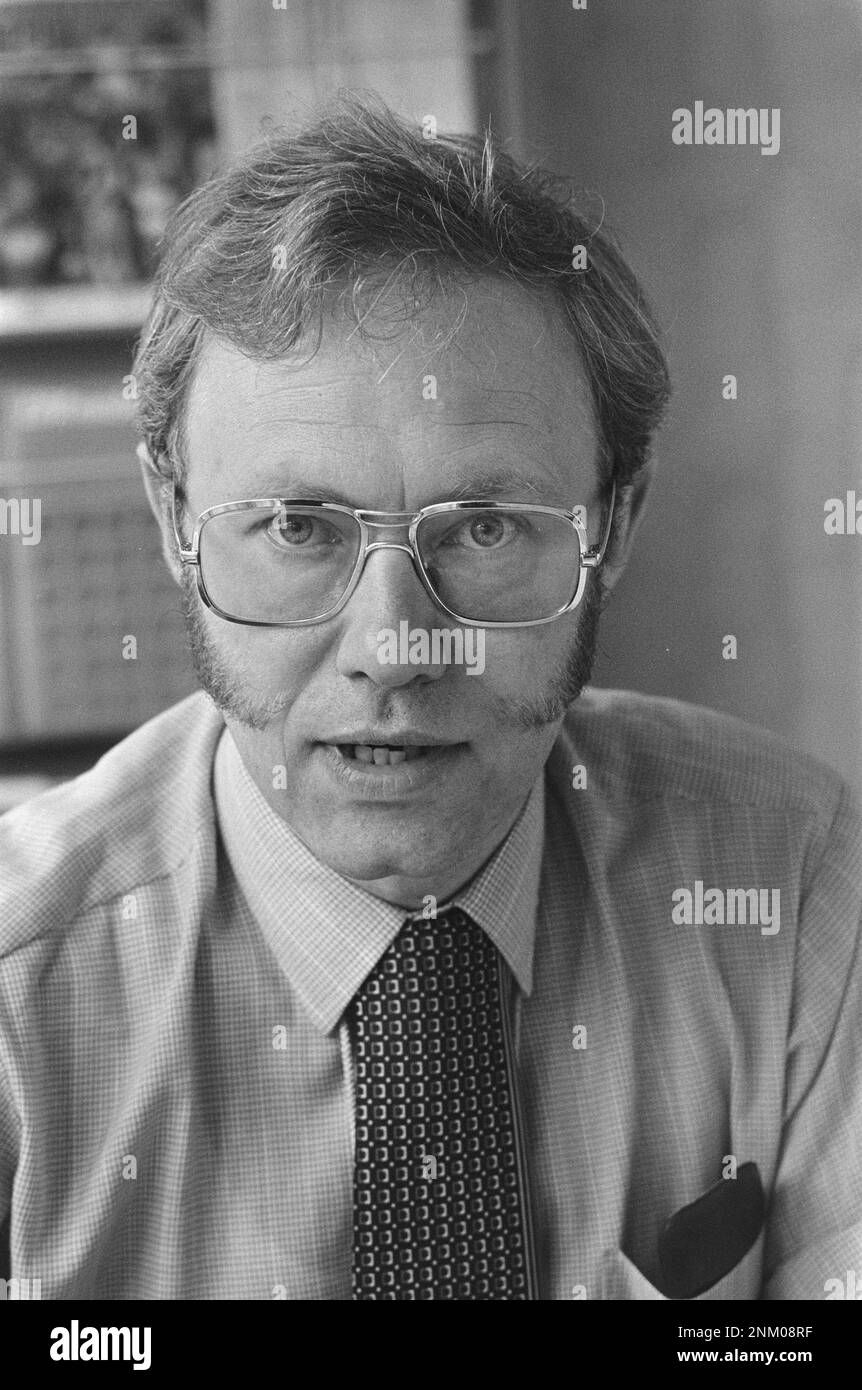 Mr. Dinkgreve (Association Institutions for Extracurricular Oral Education), head ca. 1985 Stock Photo