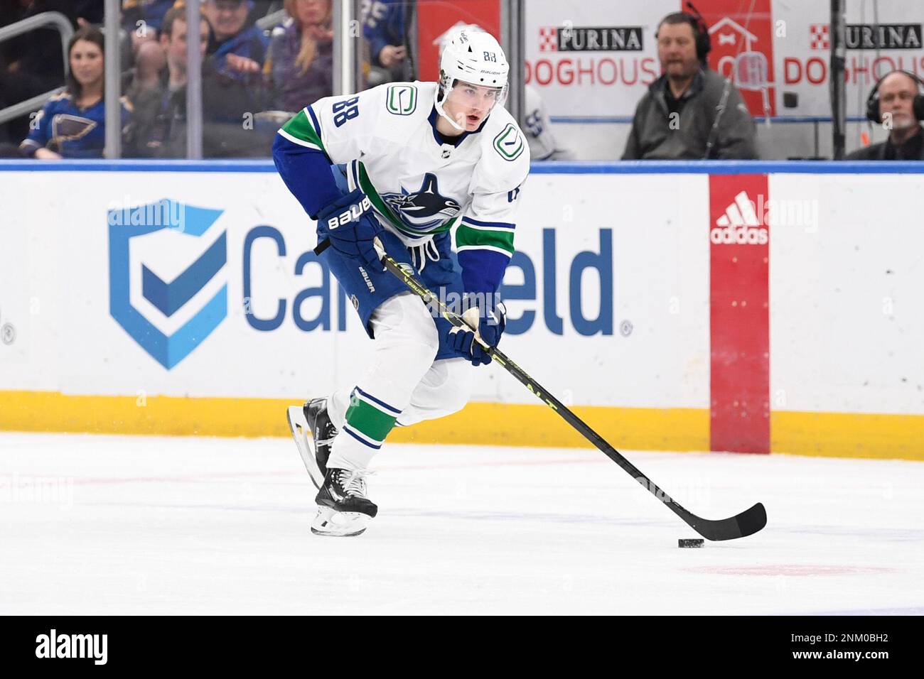 Vancouver Canucks Center Nils Aman 88 In Action Against The St Louis Blues During The First 