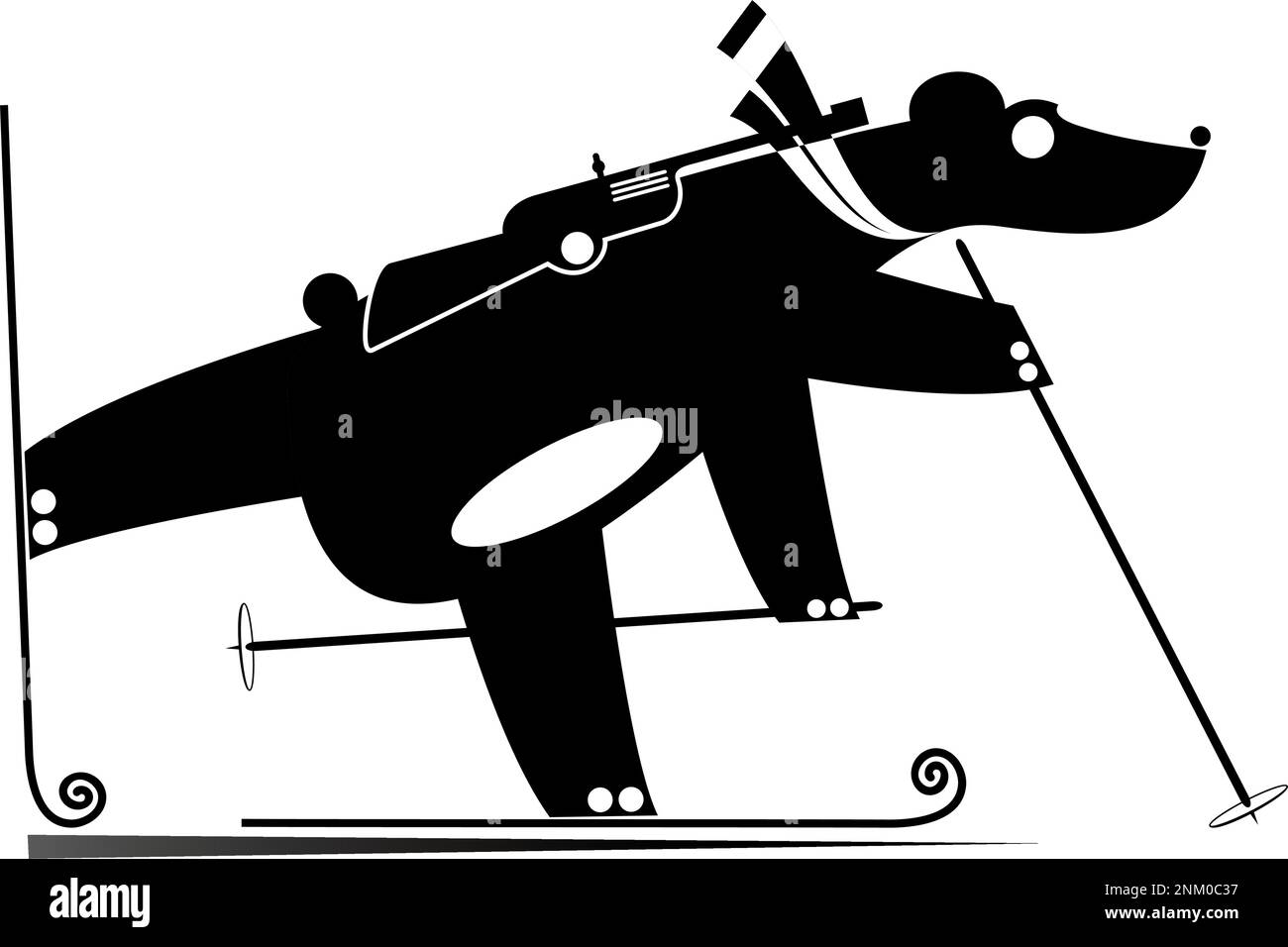 Cartoon bear Black and White Stock Photos & Images - Alamy