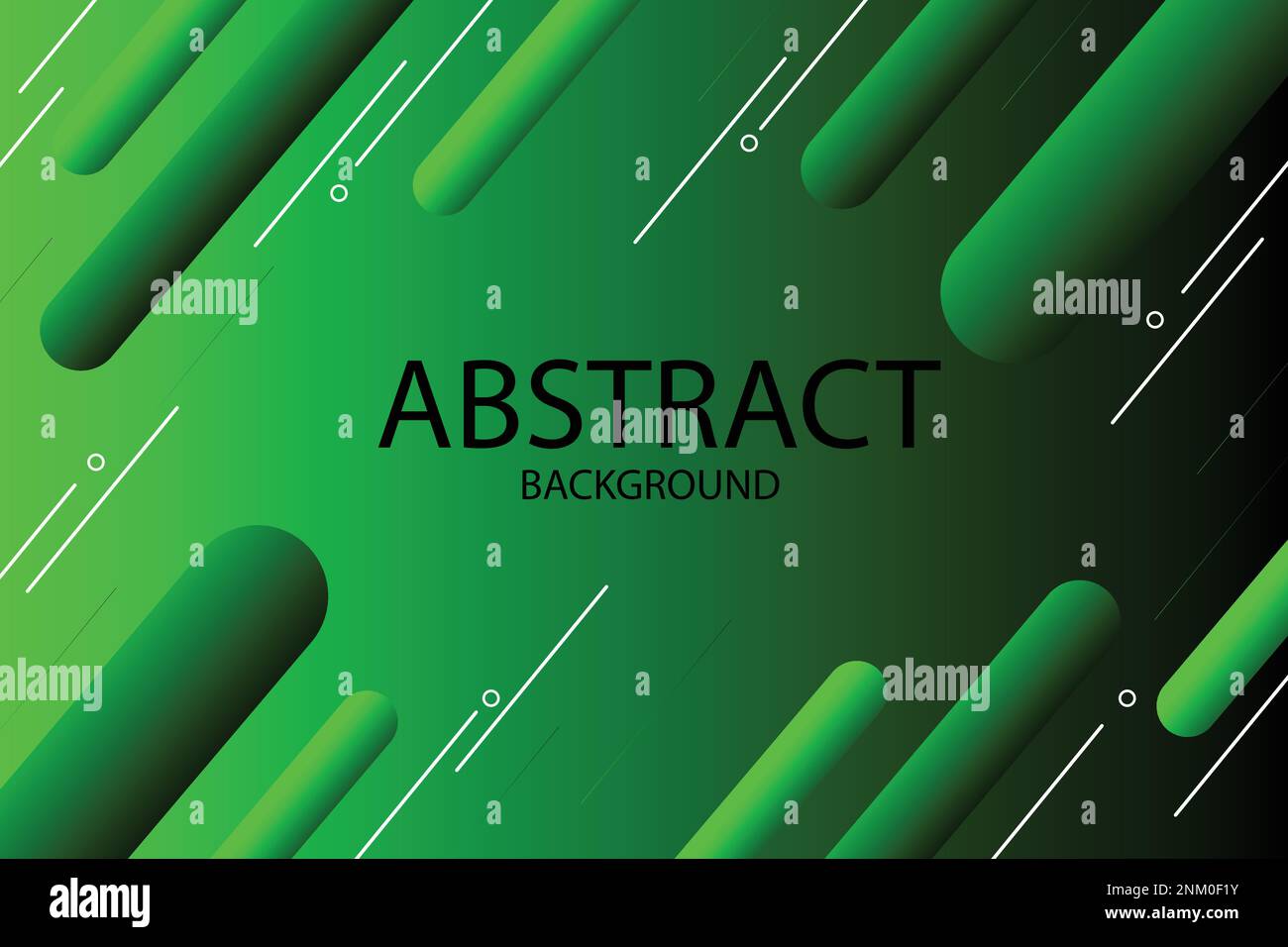 Green color geometric background. Dynamic shapes composition. Stock Vector