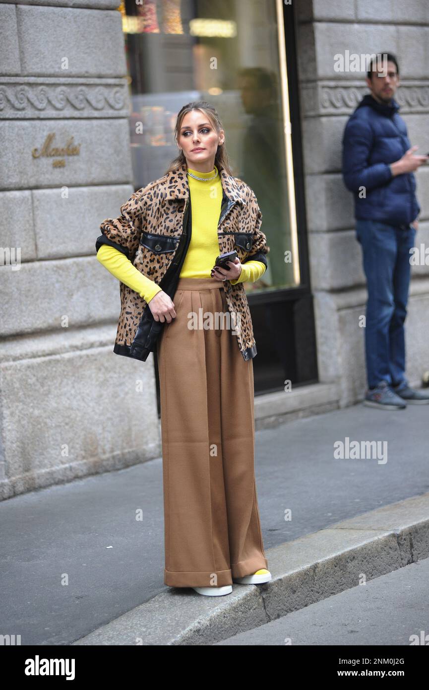 Milan, . 23rd Feb, 2023. Milan, 23-02-2023 American model actress Olivia Palermo arrives downtown to attend a fashion show. Credit: Independent Photo Agency/Alamy Live News Stock Photo