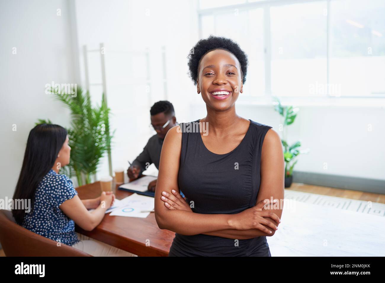Black woman business office meeting hi-res stock photography and images ...