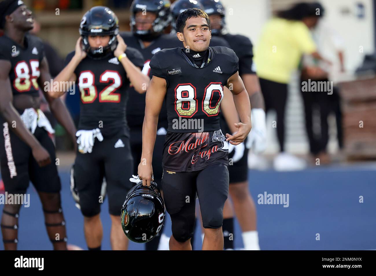 January 22, 2022 Team Mauka wide receiver Kealoha Daniel Kaio 80