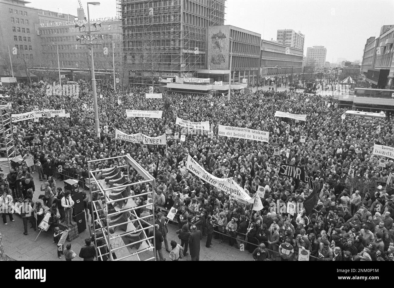 Netherlands History: Rotterdam, Protesters on the Coolsingel ca. March ...