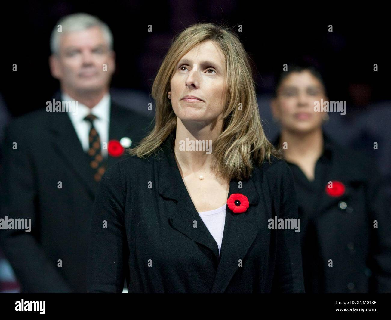 FILE Cammi Granato Stands On Center Ice After Being Inducted Into The file-cammi-granato-stands-on-center-ice-after-being-inducted-into-the