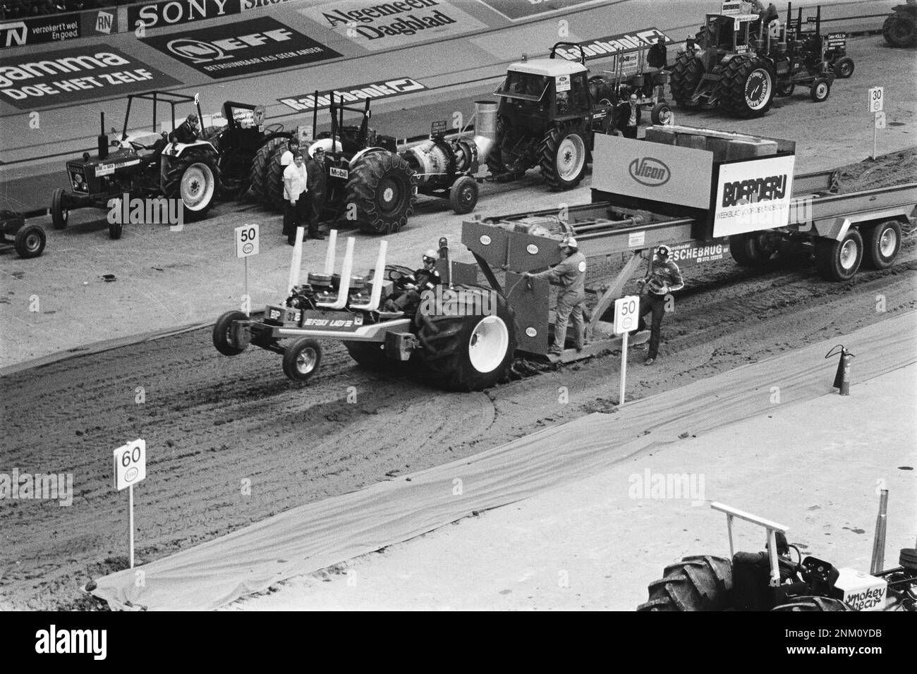 Netherlands History European Indoor tractor pulling competitions in Ahoy Rotterdam; "rising
