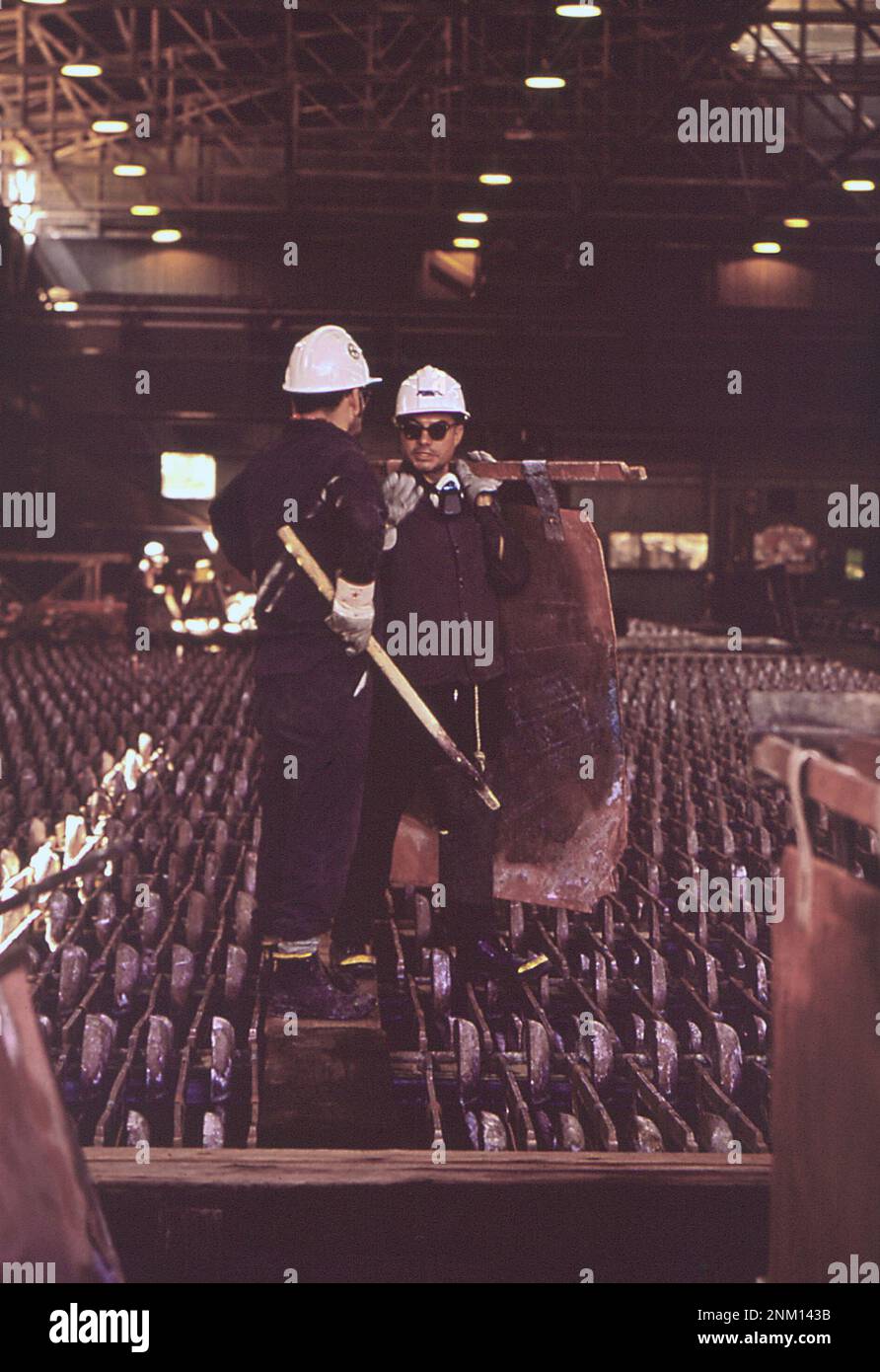 1970s America Men at work at the Inspiration Consolidated Copper co.'s