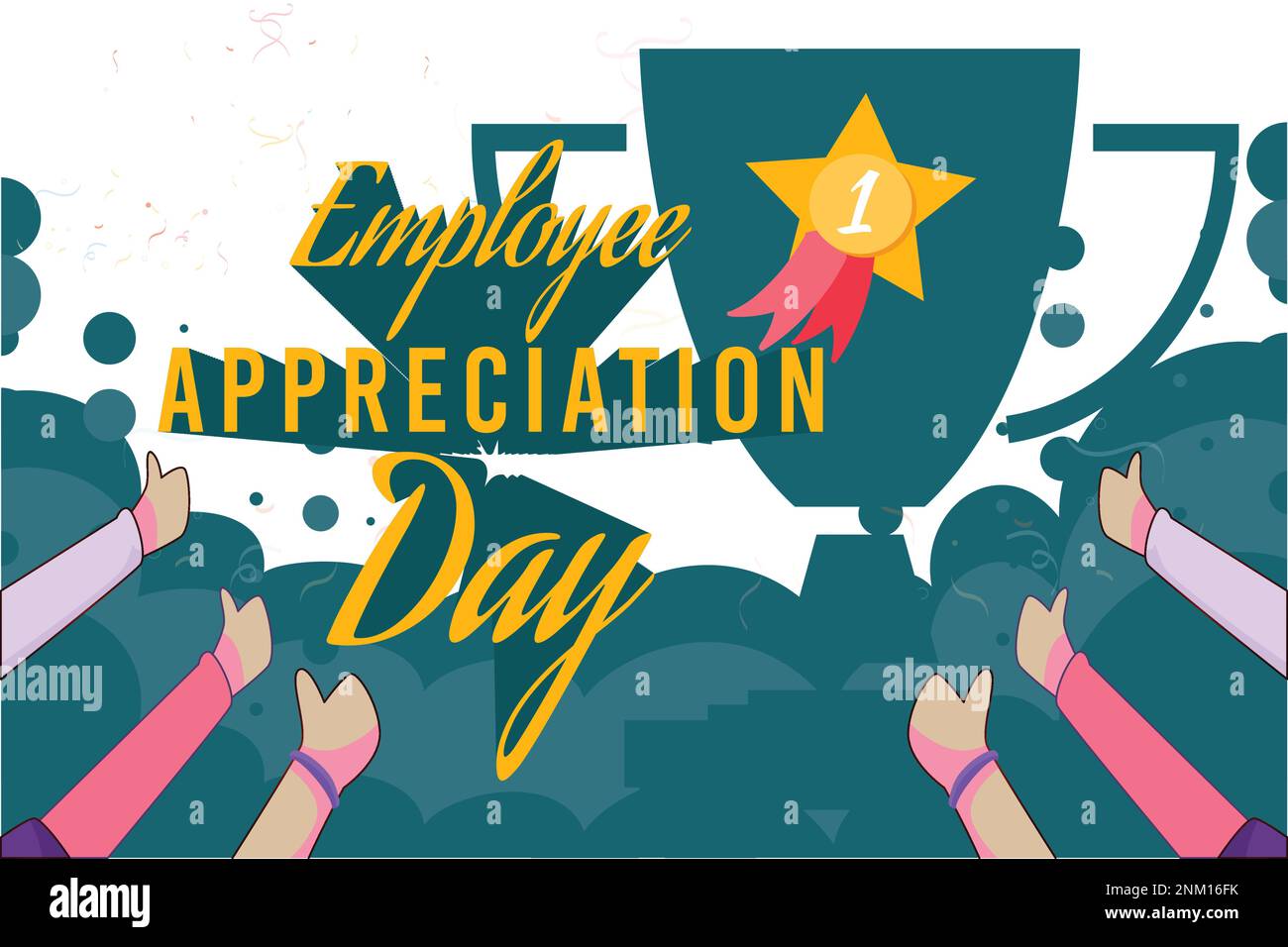 Happy Employee Appreciation Day, Employee of the month Stock Vector