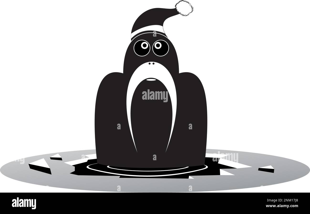 Looking healthy walrus swimming in the icy water and looks healthy and