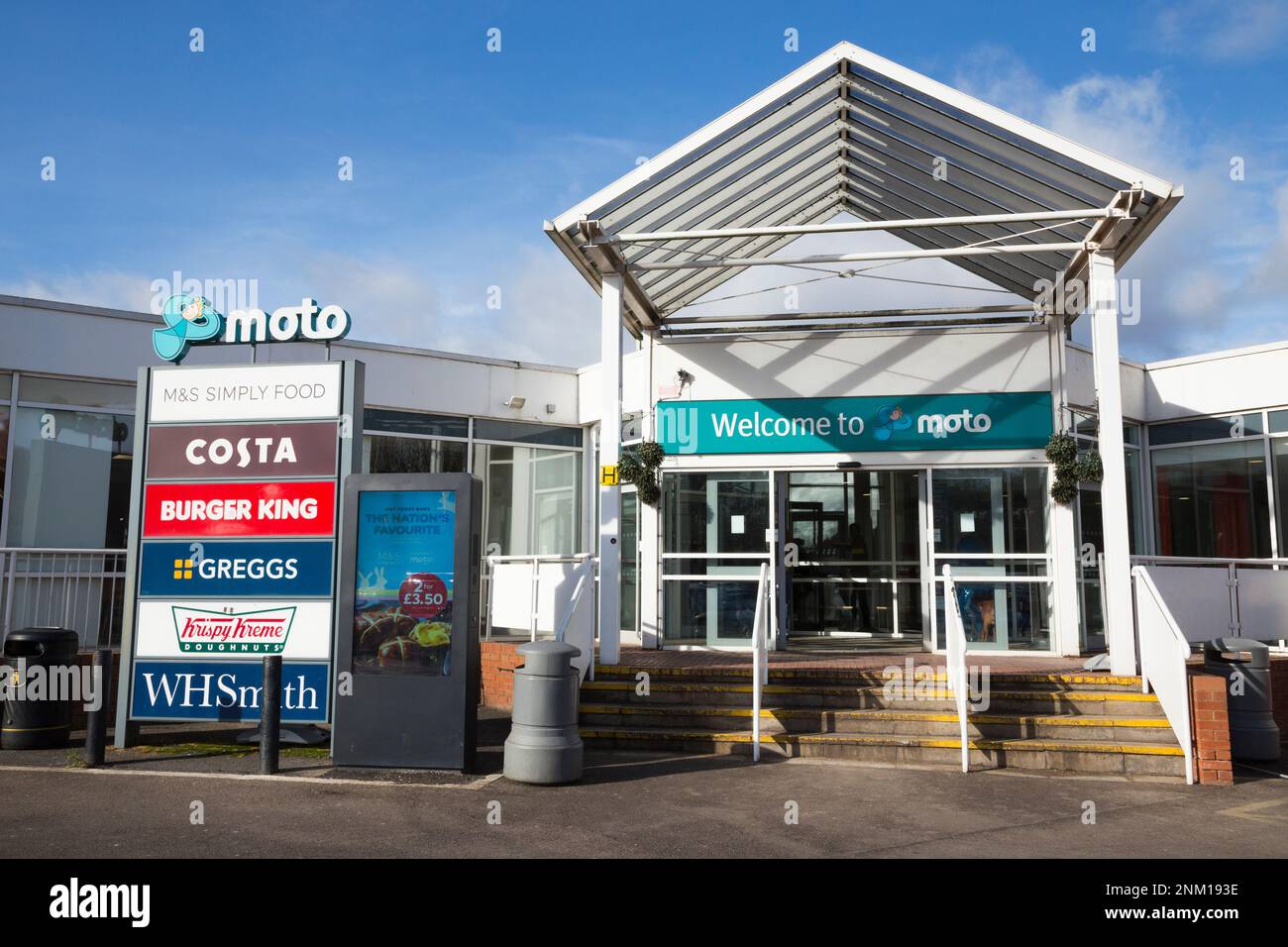 Frankley motorway Services, operated by MOTO, on the M5 motorway (near junction 3), North bound. UK. (133) Stock Photo