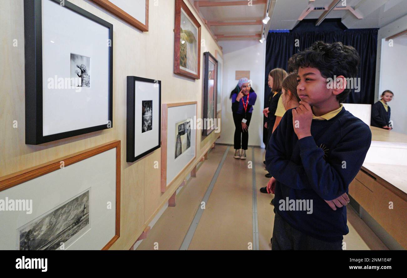 EDITORIAL USE ONLY School children attend the launch in Liverpool of