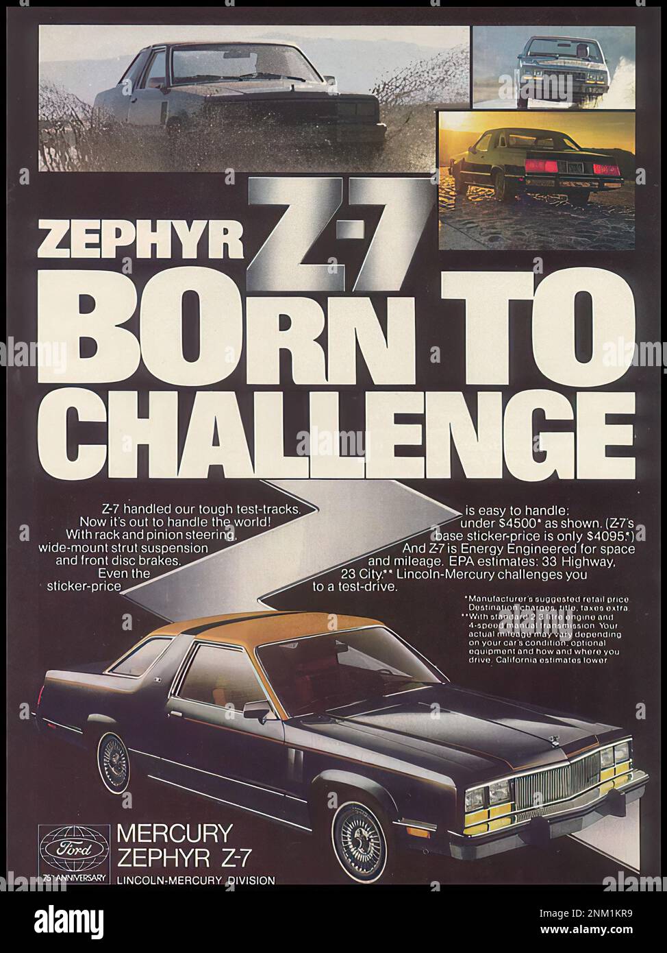 Mercury Zephyr Z-7 (1978) - Vintage car advertising Stock Photo