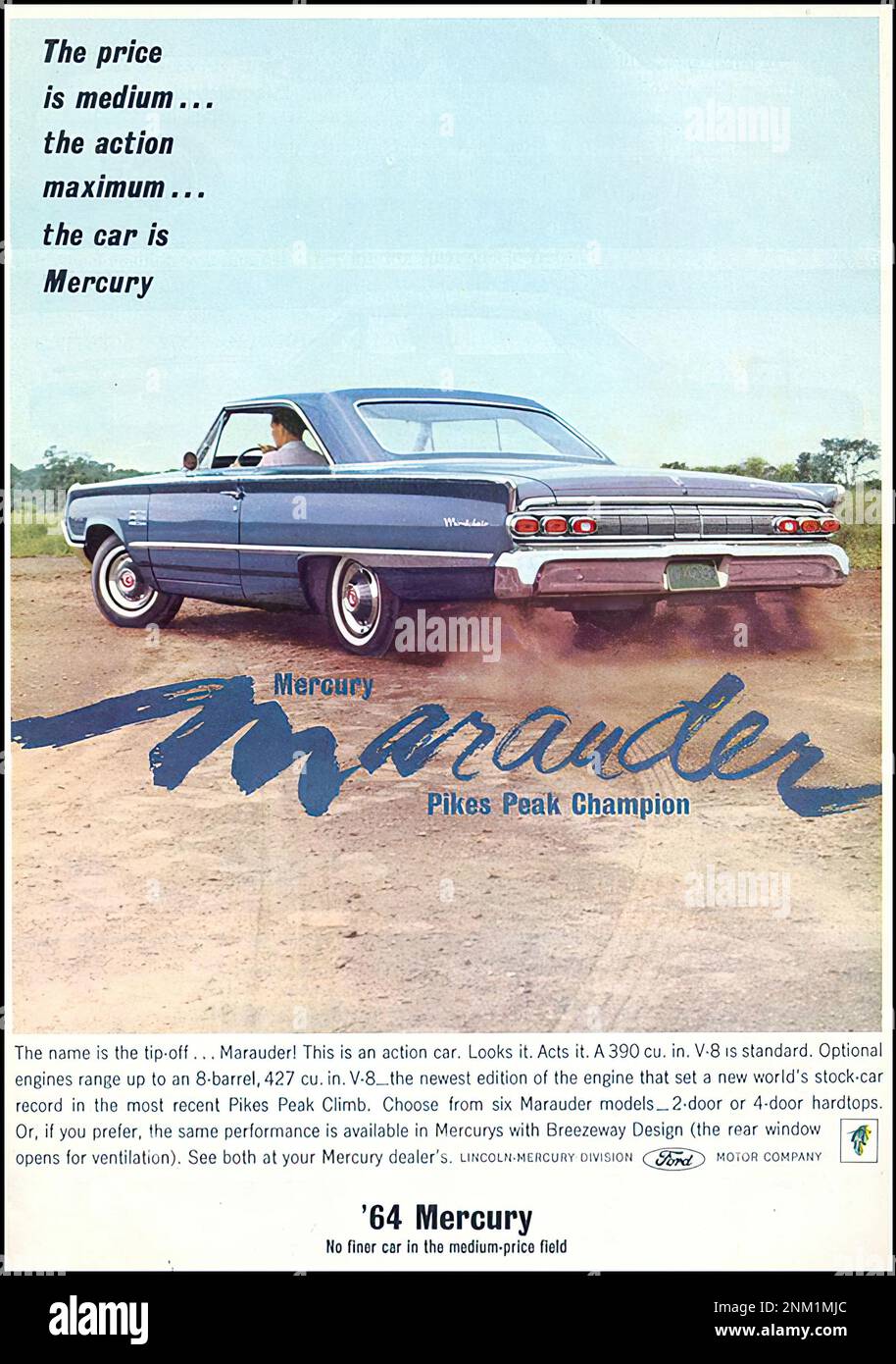 MERCURY Marauder (1964) - 02 - Vintage car advertising Stock Photo