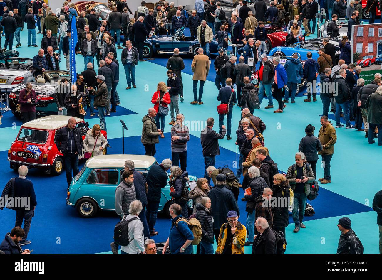 London, UK. 24th Feb, 2023. 60 years of the MINI Cooper S incl a 1966 Works cooper - The London Classic Car Show at Olympia. It is the capital's premier showcase for classic car owners, collectors, experts and enthusiasts. Credit: Guy Bell/Alamy Live News Stock Photo