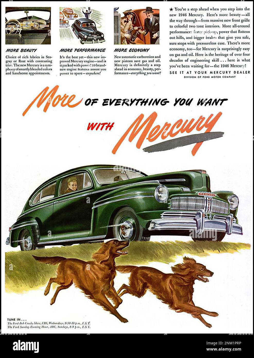 MERCURY (1946) - 07 - Vintage car advertising Stock Photo