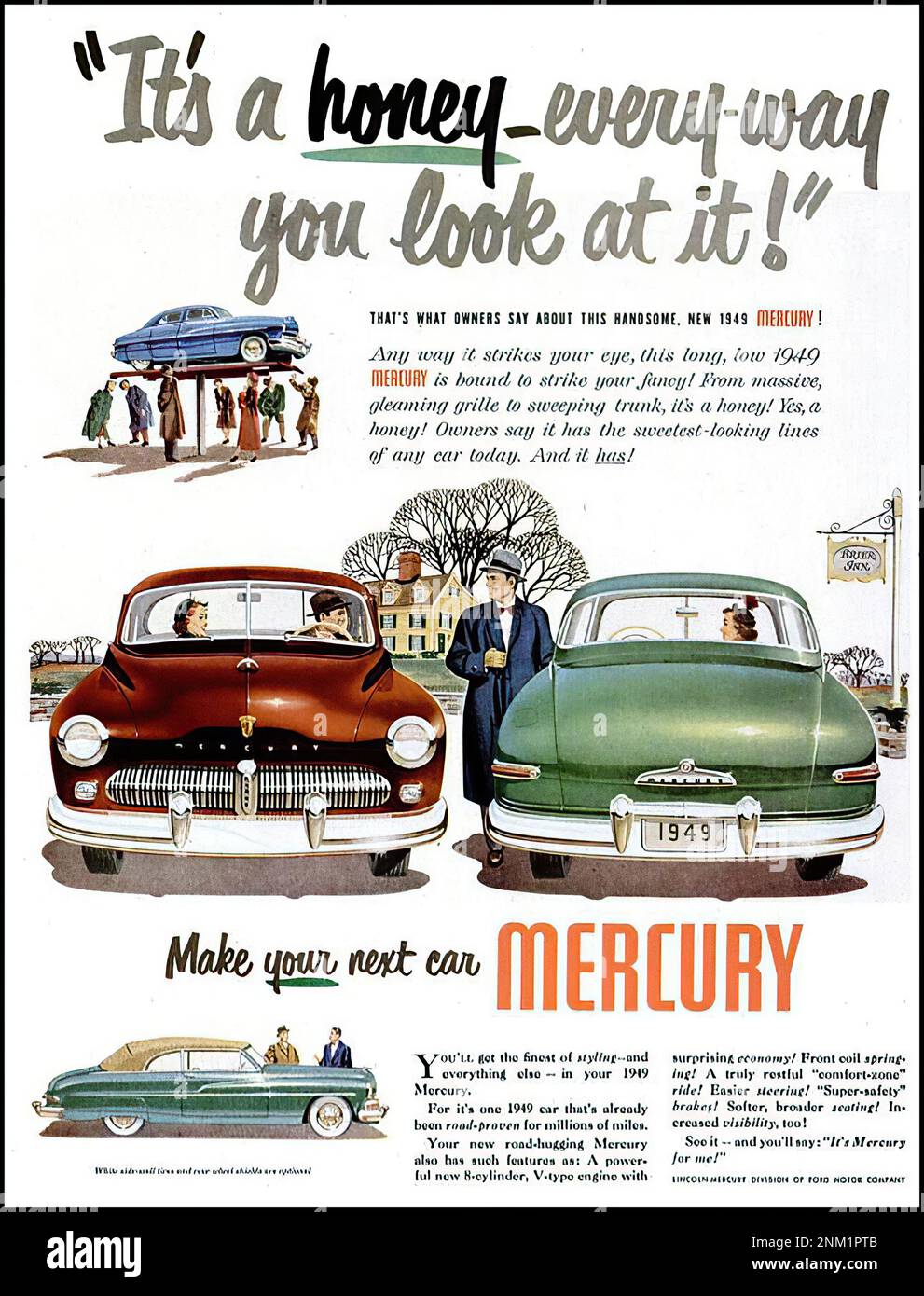 MERCURY (1949) - 02 - Vintage car advertising Stock Photo