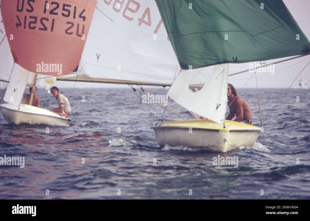1970s Sailing Photos Running before the wind on Chesapeake Bay in the