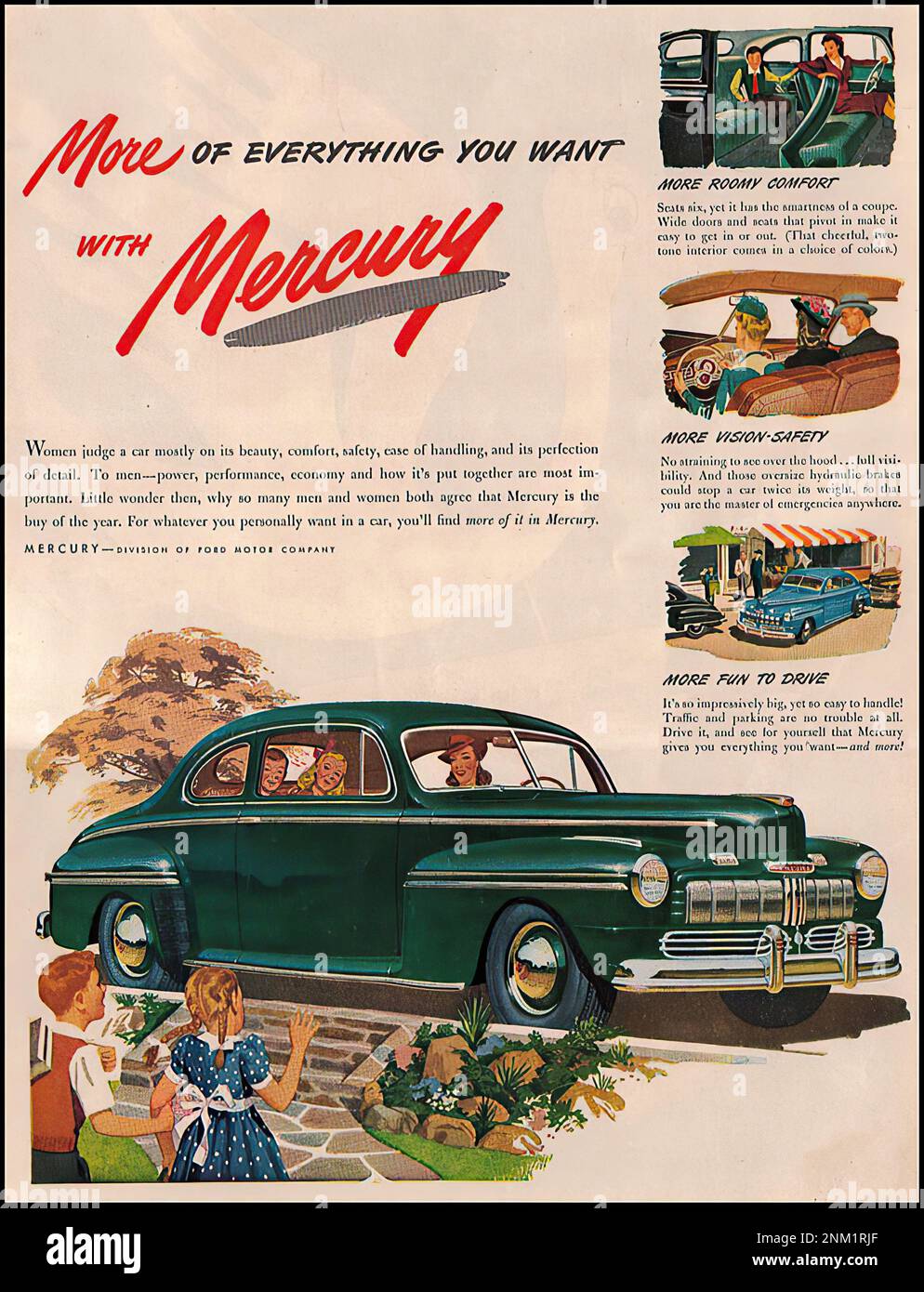 MERCURY (1946) - 03 - Vintage car advertising Stock Photo