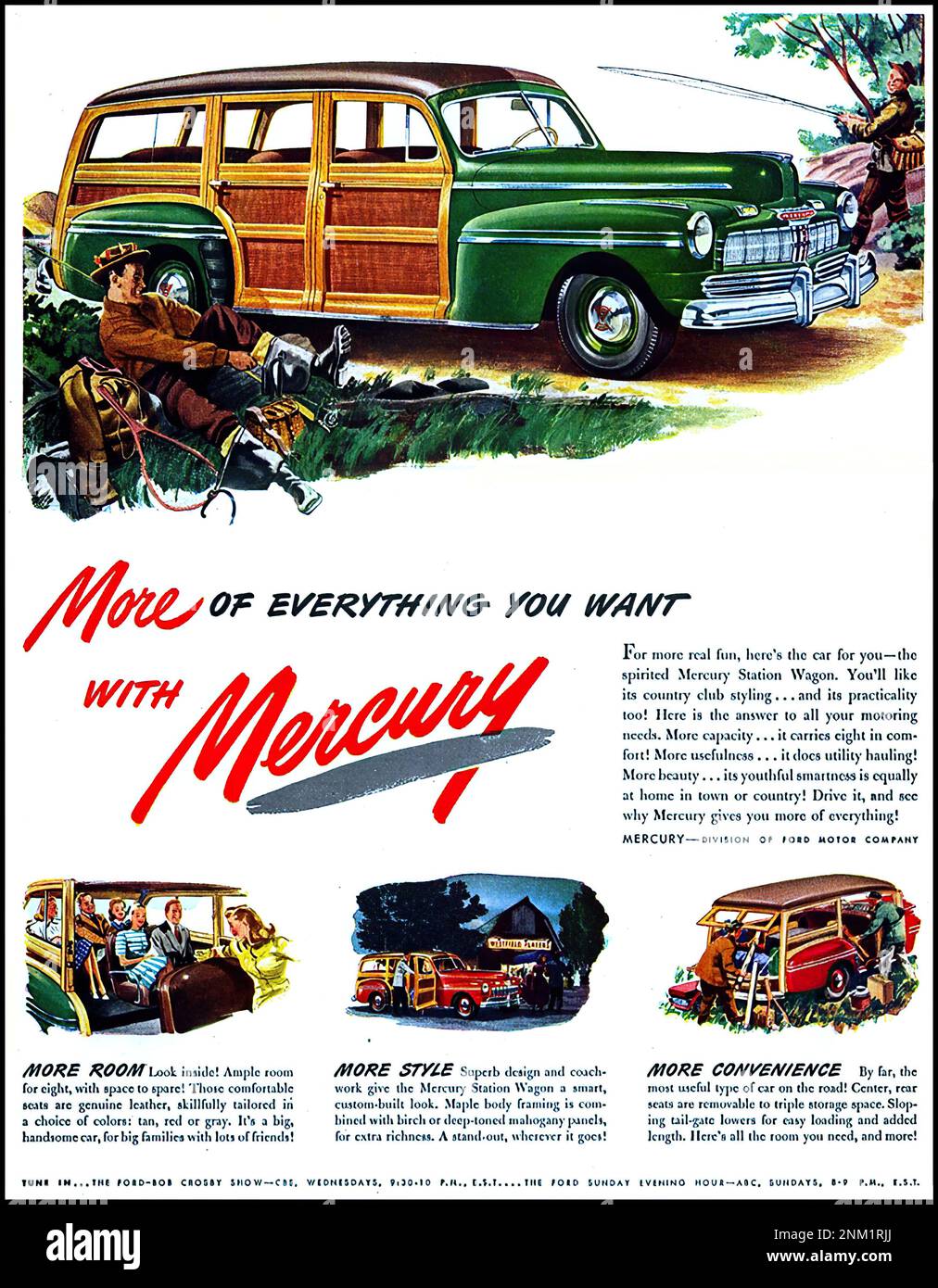 MERCURY (1946) - 01 - Vintage car advertising Stock Photo