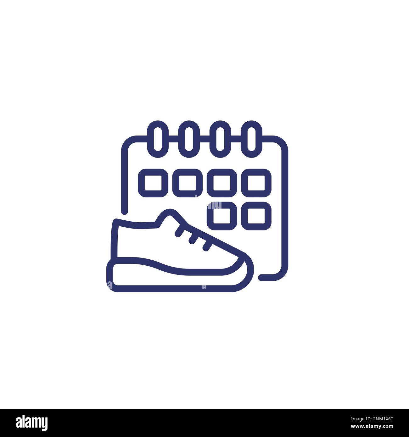 training-schedule-running-line-icon-stock-vector-image-art-alamy