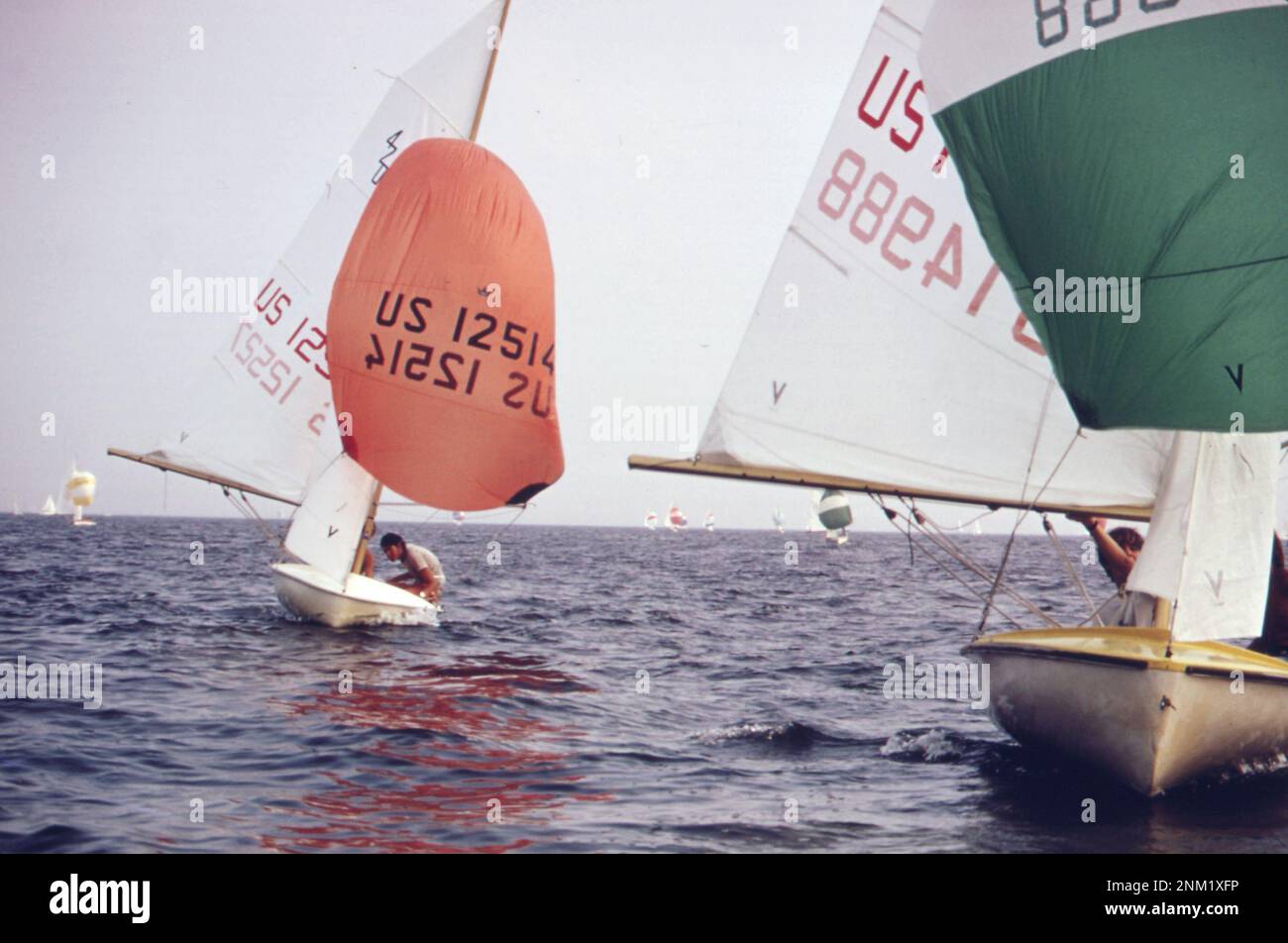 1970s Sailing Photos Running before the wind on Chesapeake Bay in the