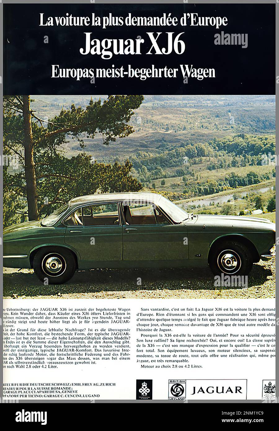 JAGUAR XJ 6 - 02 - Vintage car advertising Stock Photo - Alamy