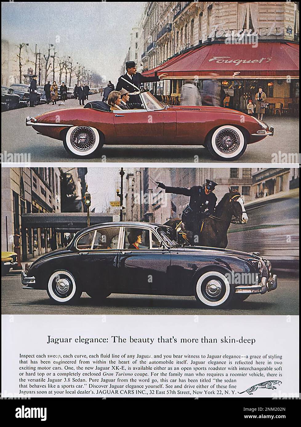 JAGUAR 1962 - Vintage car advertising Stock Photo - Alamy
