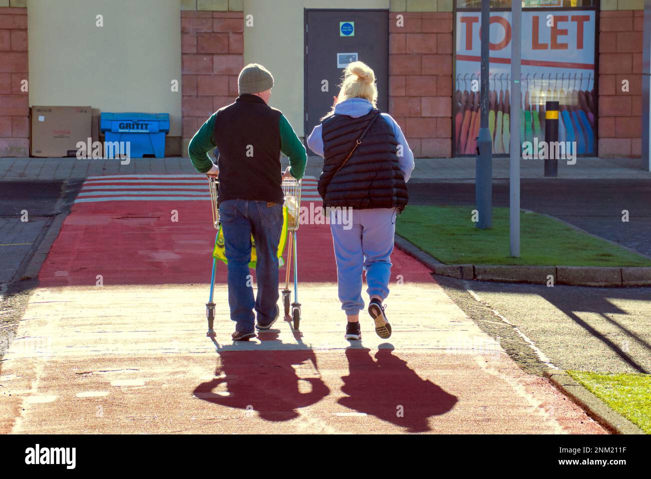 Glasgow, Scotland, UK 24th February, 2023. morrisons and Lidl car park egg and tomato limits