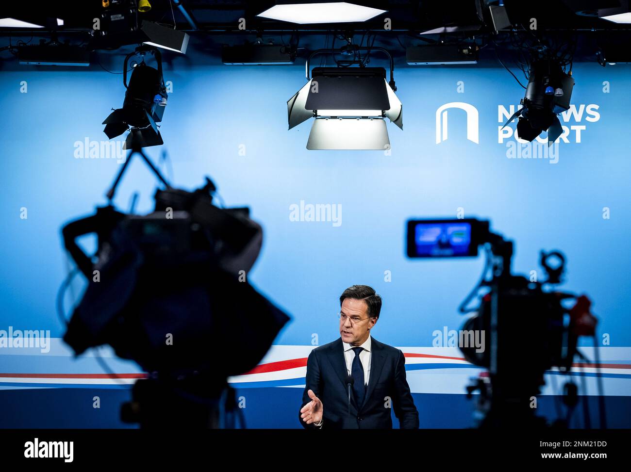 THE HAGUE - Prime Minister Mark Rutte during the press conference after ...