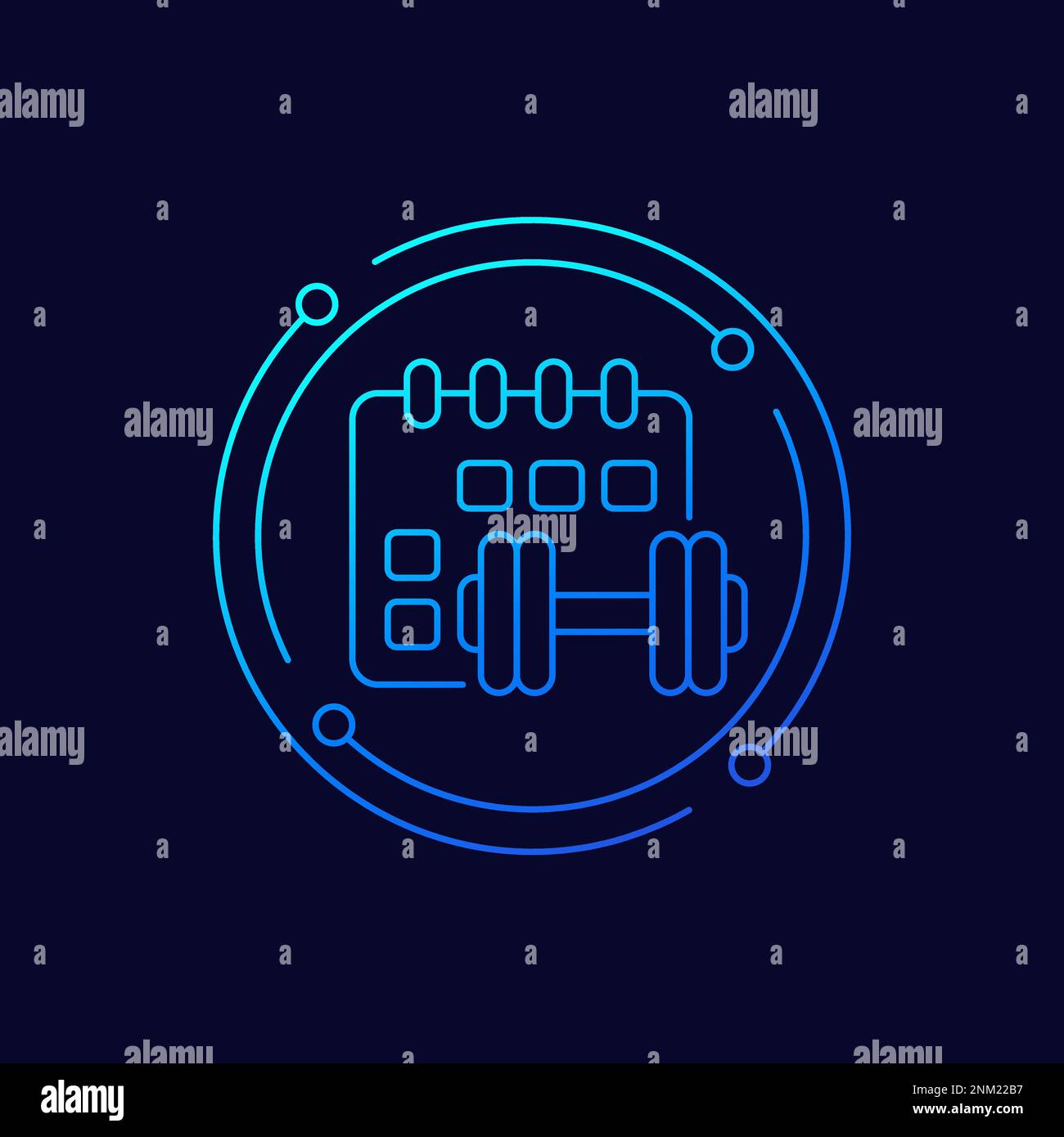 training-schedule-icon-linear-design-stock-vector-image-art-alamy