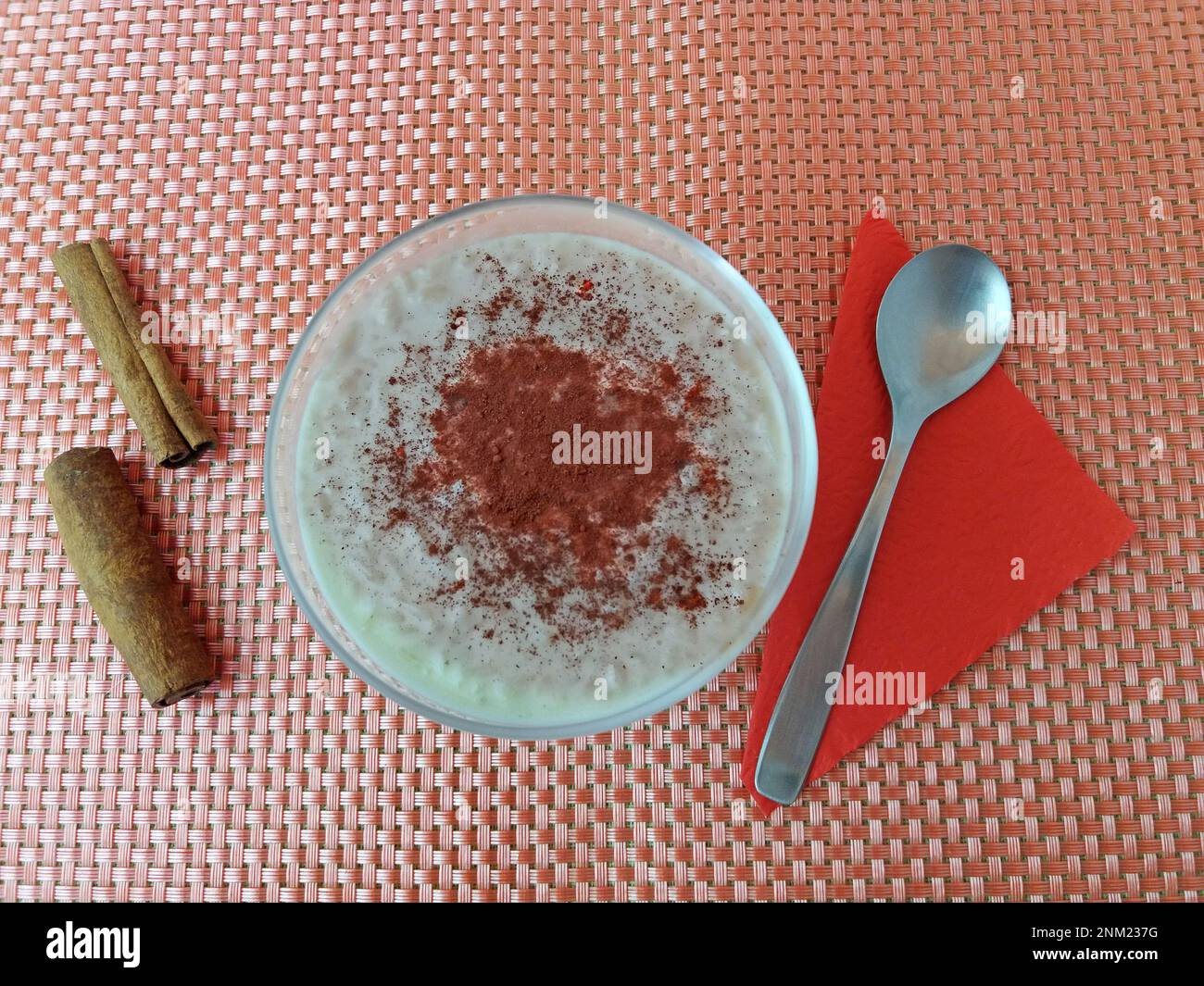 Rice pudding, a dessert of Asian origin, is made with milk and sugar